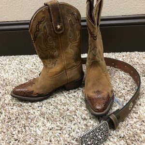 Tony Lama Girls Boots Size 10.5